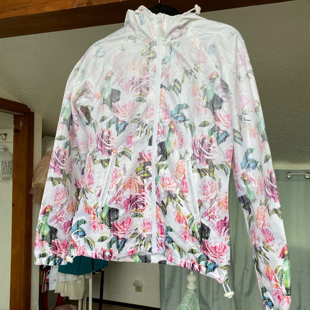 SuperDry rose Sports Parka Cagoule ombré S NWT